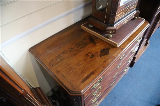 A George III mahogany Chippendale period dressing chest W.3ft 4in. D.1ft 9in. H.2ft 8in.